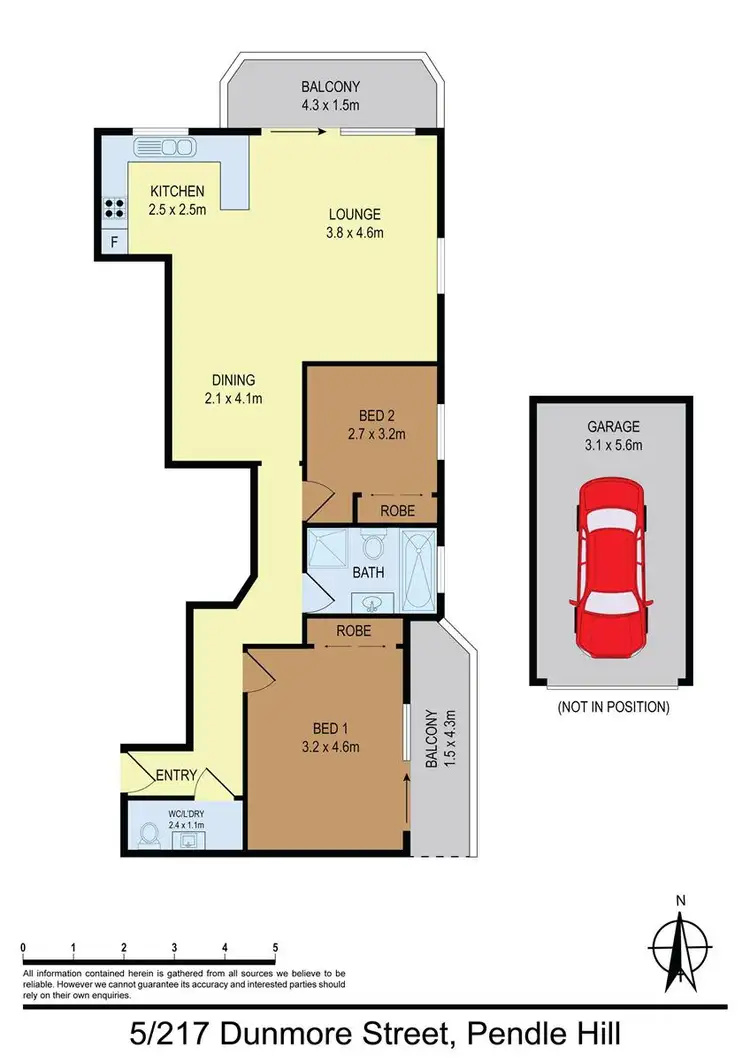 Floorplan of Homely apartment listing, 5/217 Dunmore Street, Pendle Hill NSW 2145