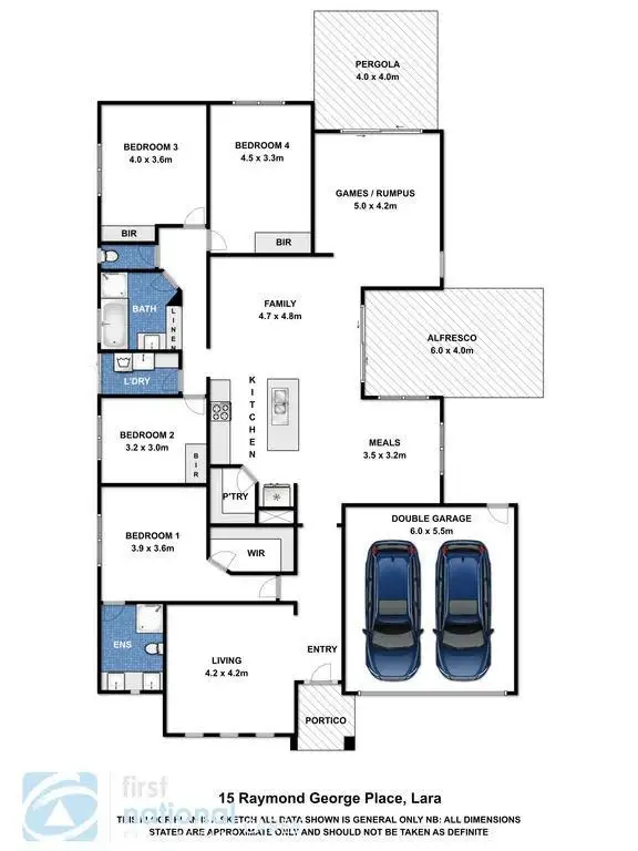 Floorplan of Homely house listing, 15 Raymond George Place, Lara VIC 3212