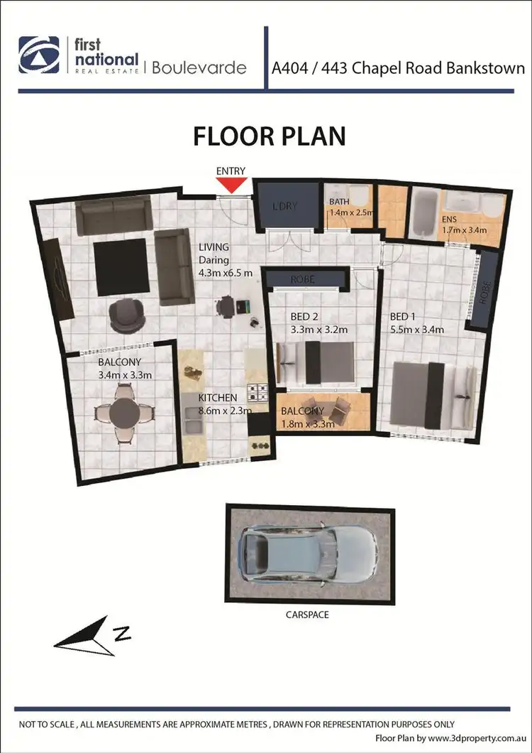 Floorplan of Homely apartment listing, A404/443 Chapel Road, Bankstown NSW 2200