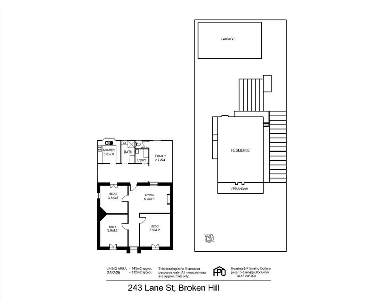 Floorplan of Homely house listing, 243 Lane Street, Broken Hill NSW 2880