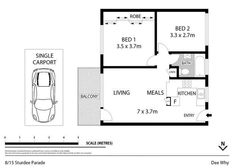 Floorplan of Homely unit listing, 8/15 Sturdee Parade, Dee Why NSW 2099