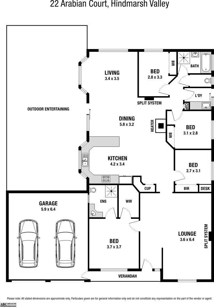 Floorplan of Homely house listing, 22 Arabian Court, Hindmarsh Valley SA 5211