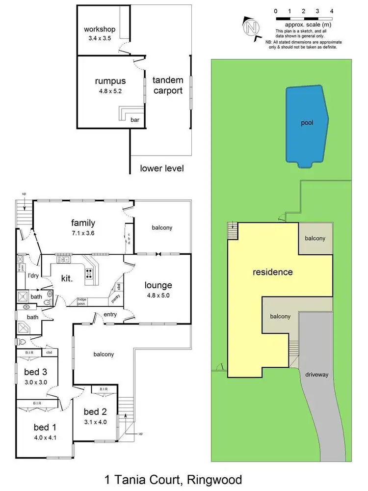 Floorplan of Homely house listing, 1 Tania Court, Ringwood VIC 3134