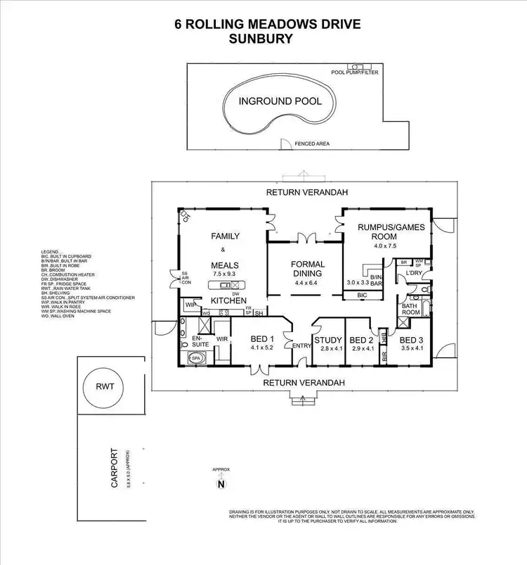 Floorplan of Homely house listing, 6 Rolling Meadows Drive, Sunbury VIC 3429