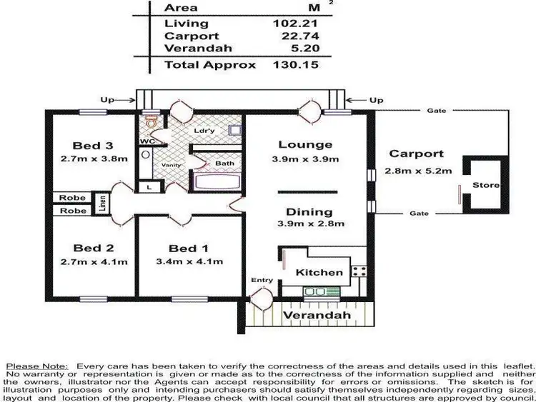 Floorplan of Homely house listing, 21 Brindisi Road, Hackham West SA 5163