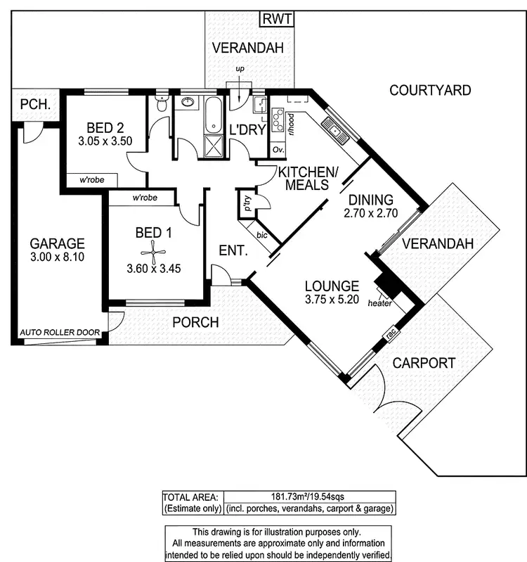 Floorplan of Homely house listing, 2/52 Repton Road, Somerton Park SA 5044