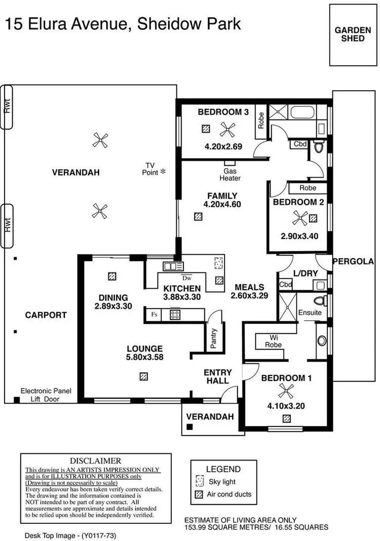 Floorplan of Homely house listing, 15 Elura Avenue, Sheidow Park SA 5158