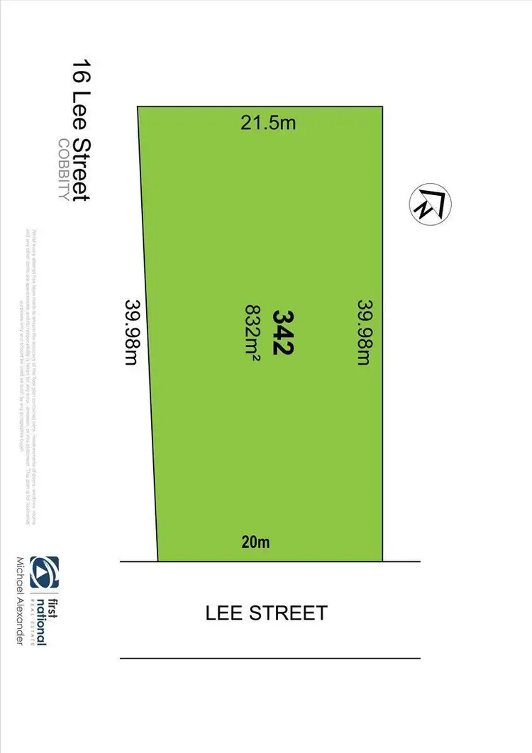 Floorplan of Homely land listing, 16 (Lot 342) Lee Street, Cobbitty NSW 2570