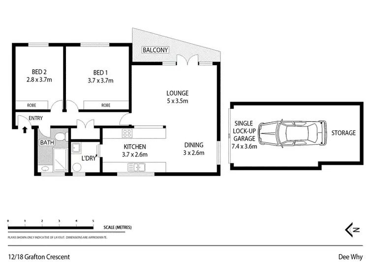 Floorplan of Homely unit listing, 12/18 Grafton Crescent, Dee Why NSW 2099