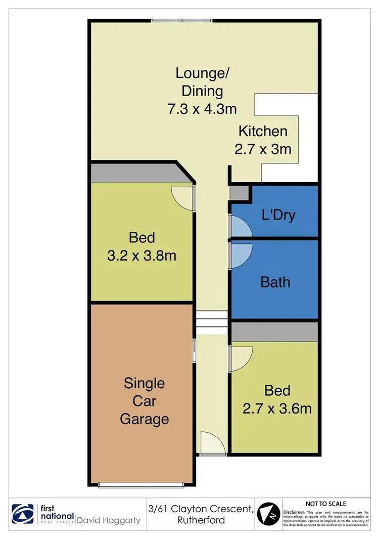 Floorplan of Homely apartment listing, 3/61 Clayton Crescent, Rutherford NSW 2320