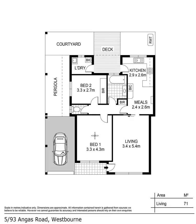 Floorplan of Homely unit listing, 5/93 Angas Road, Westbourne Park SA 5041