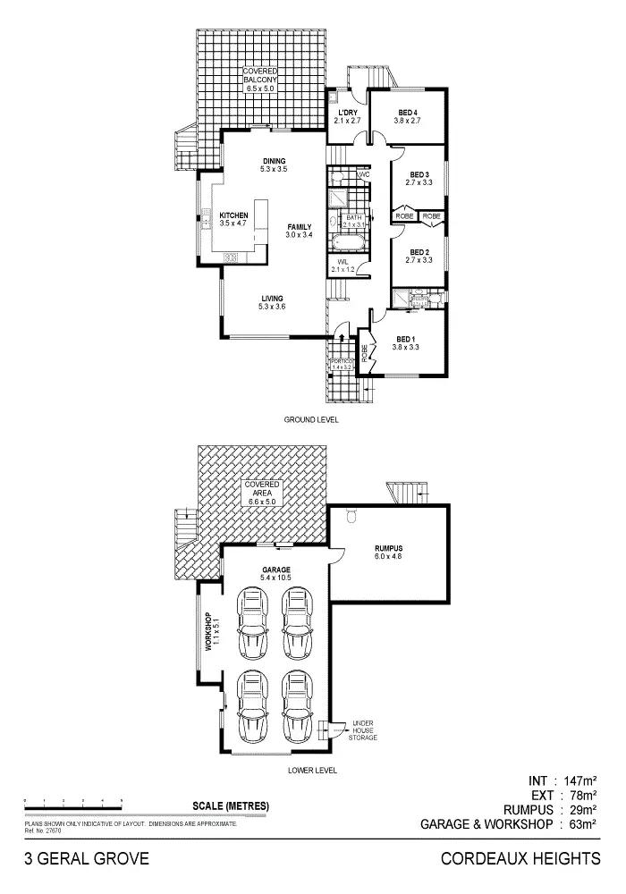 Floorplan of Homely house listing, 3 Geral Grove, Cordeaux Heights NSW 2526