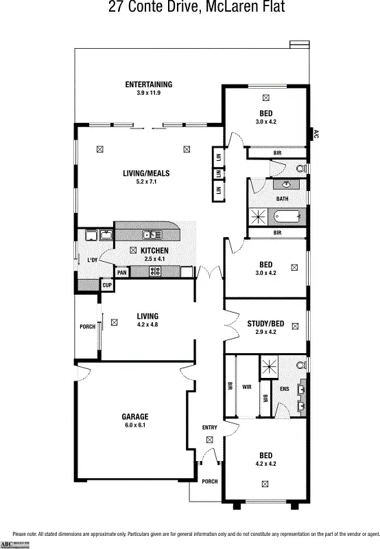 Floorplan of Homely house listing, 27 Conte Drive, Mclaren Flat SA 5171