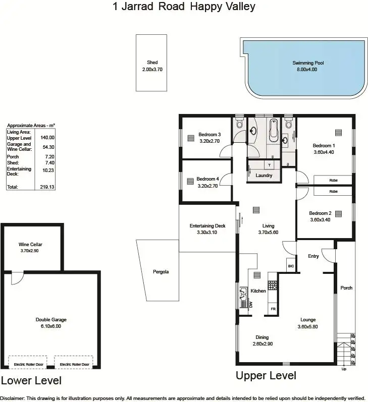 Floorplan of Homely house listing, 1 Jarrad Road, Happy Valley SA 5159