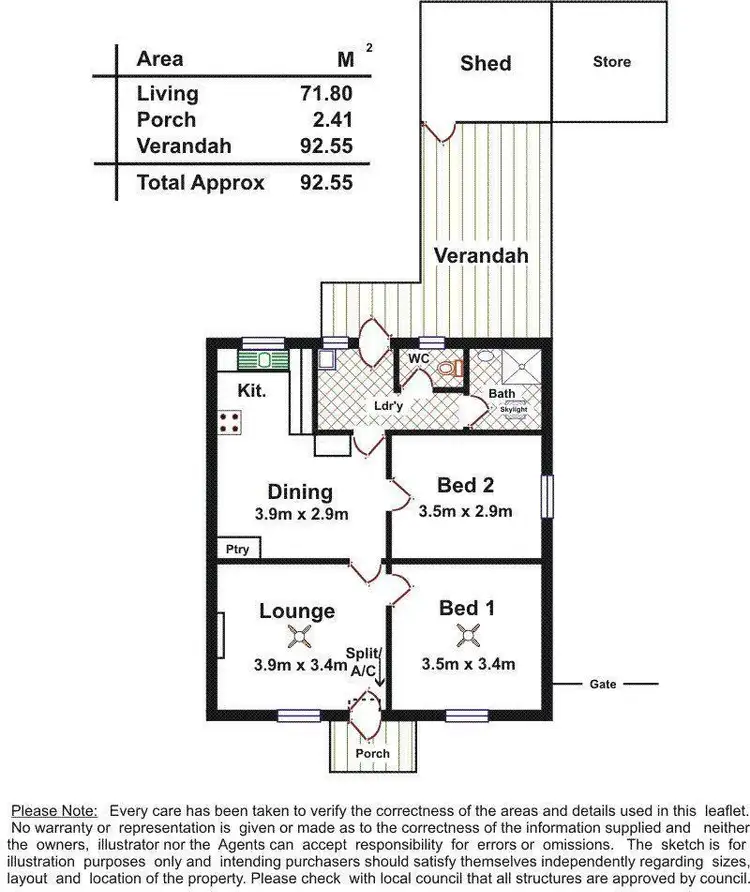 Floorplan of Homely house listing, 15 Allan Street, Royal Park SA 5014