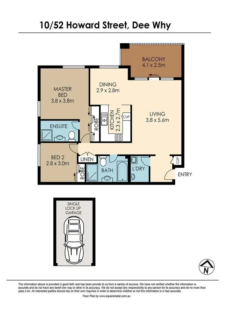 Floorplan of Homely apartment listing, 10/52-58 Howard Avenue, Dee Why NSW 2099