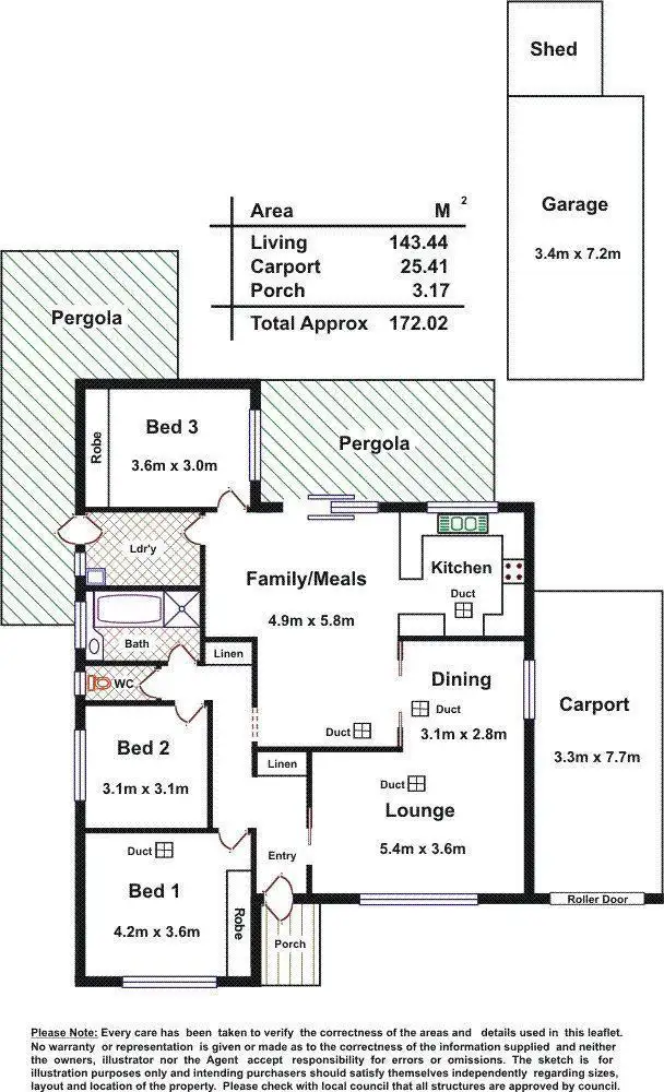 Floorplan of Homely house listing, 8 Homestead Drive, Hillbank SA 5112