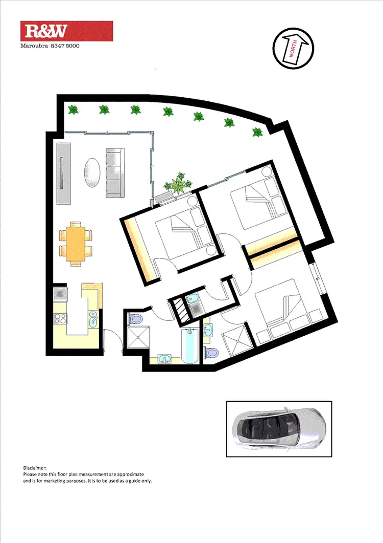 Floorplan of Homely apartment listing, 302/679 Anzac Parade, Maroubra NSW 2035