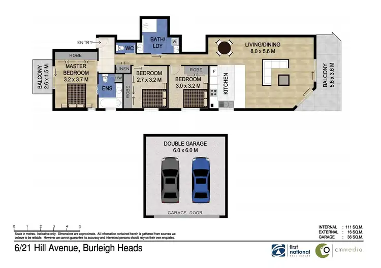 Floorplan of Homely apartment listing, 6/21 Hill Avenue, Burleigh Heads QLD 4220