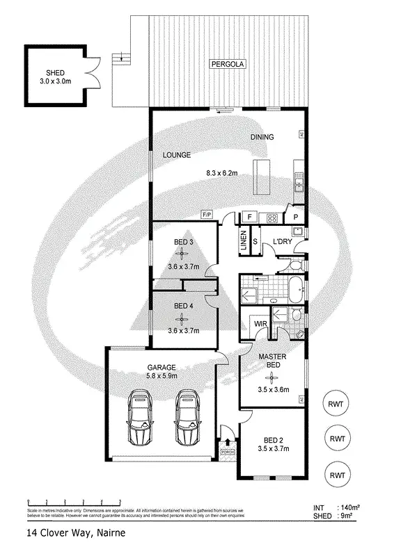 Floorplan of Homely house listing, 14 Clover Way, Nairne SA 5252