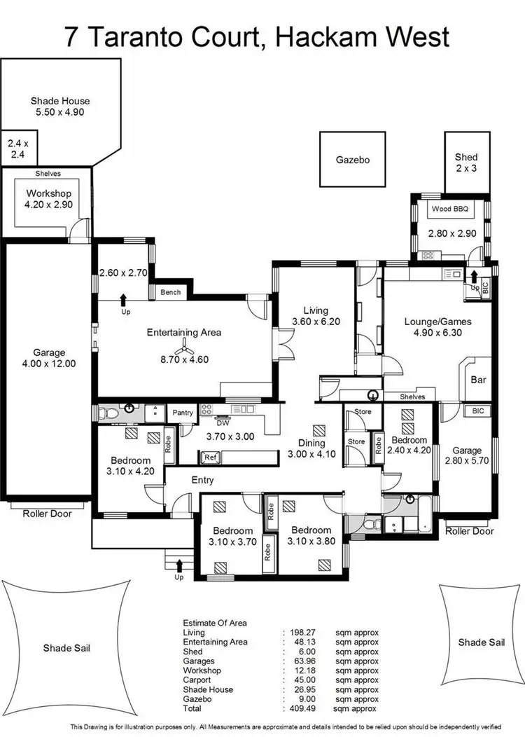 Floorplan of Homely house listing, 7 Taranto Court, Hackham West SA 5163