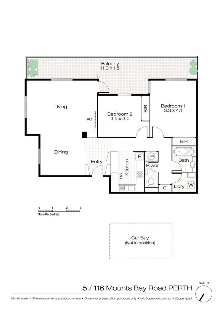 Floorplan of Homely apartment listing, 5/116 Mounts Bay Road, Perth WA 6000