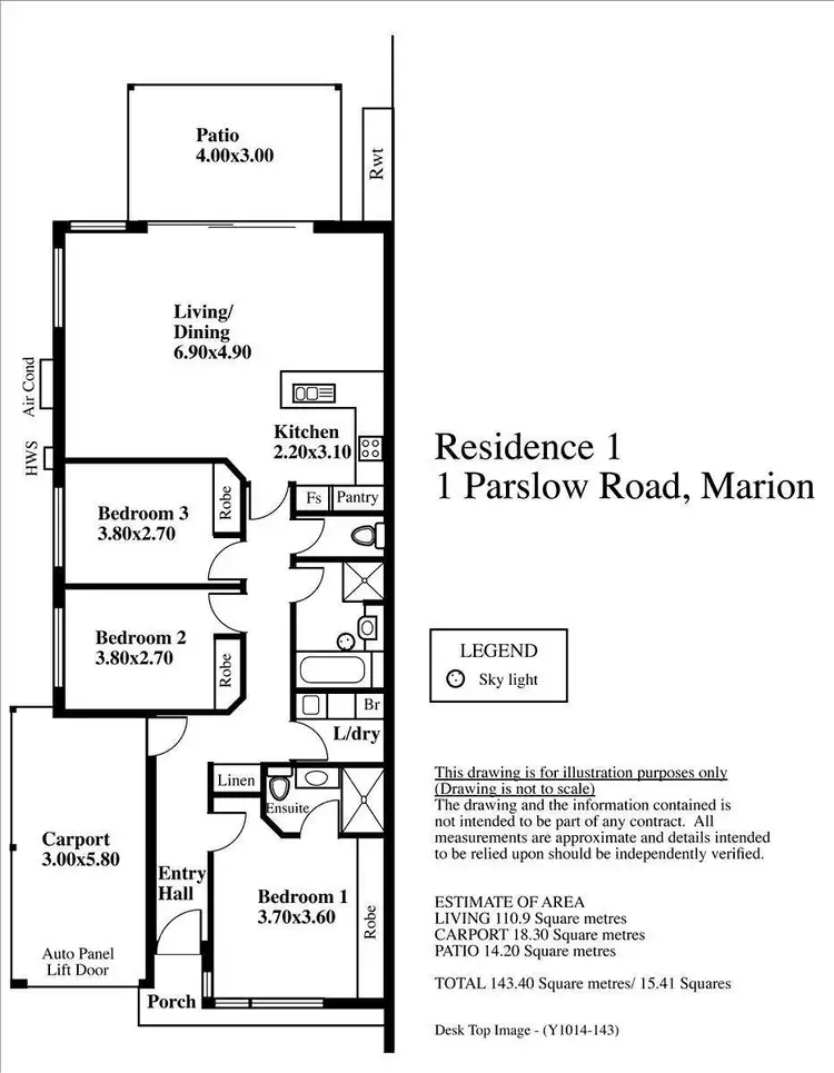 Floorplan of Homely house listing, 1b Parslow Road, Marion SA 5043
