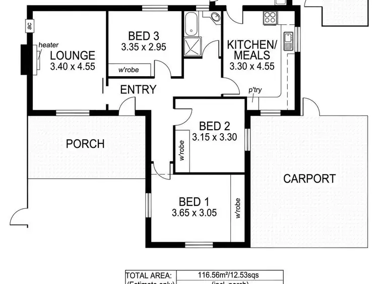 Floorplan of Homely house listing, 34 Egmont Avenue, Warradale SA 5046