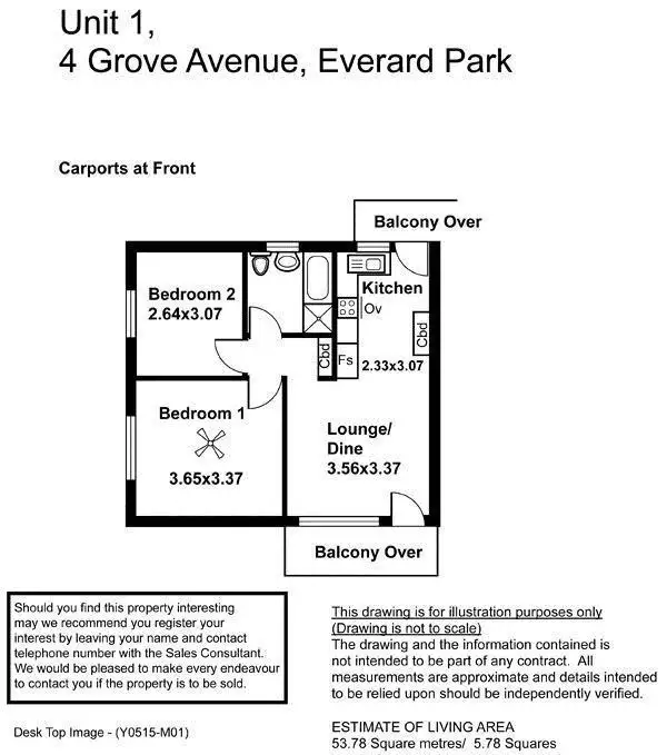 Floorplan of Homely apartment listing, 1/4 Grove Avenue, Everard Park SA 5035