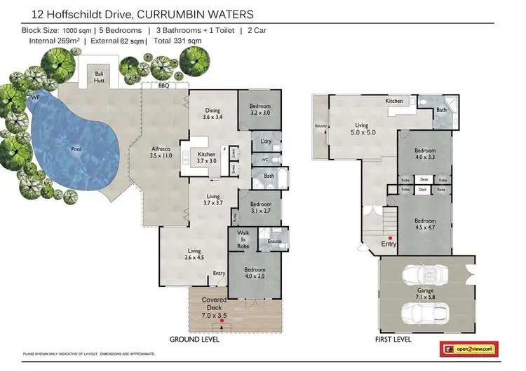 Floorplan of Homely house listing, 12 Hoffschildt Drive, Currumbin Waters QLD 4223