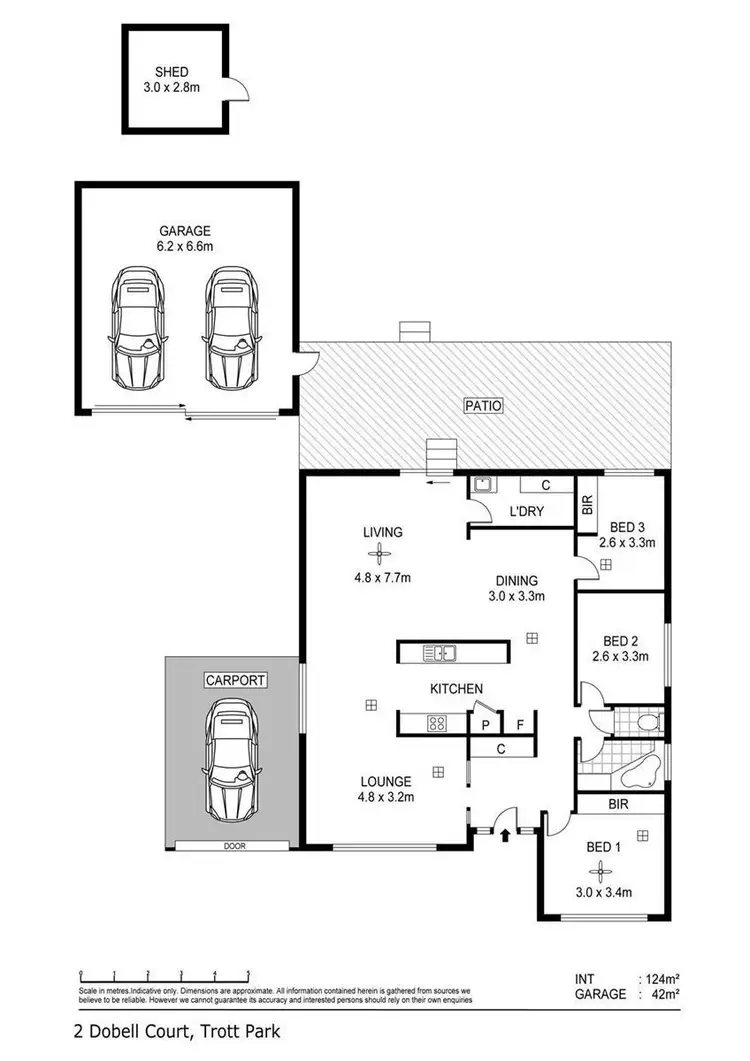 Floorplan of Homely house listing, 2 Dobell Court, Trott Park SA 5158