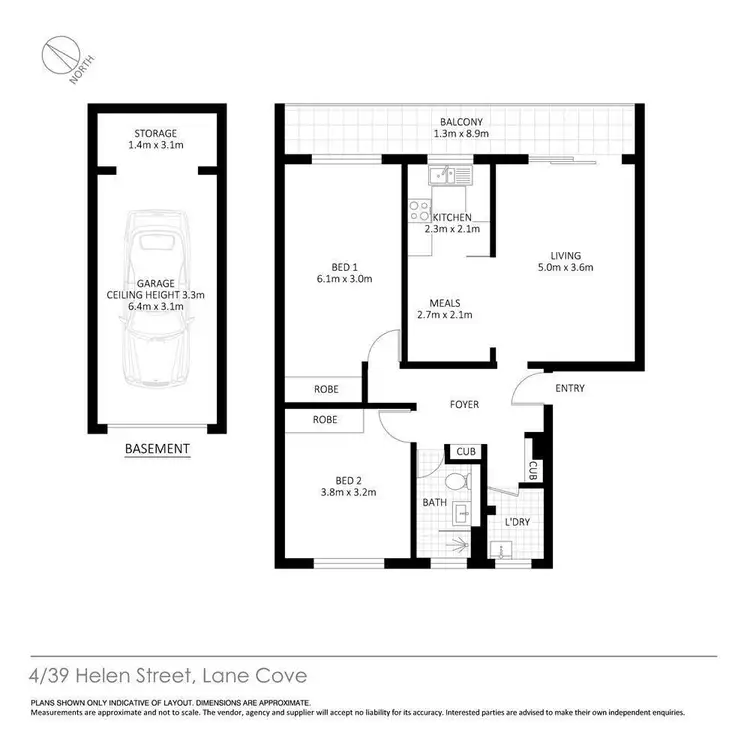 Floorplan of Homely apartment listing, 4/39 Helen Street, Lane Cove NSW 2066