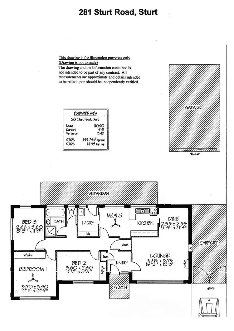 Floorplan of Homely house listing, 281 Sturt Road, Sturt SA 5047