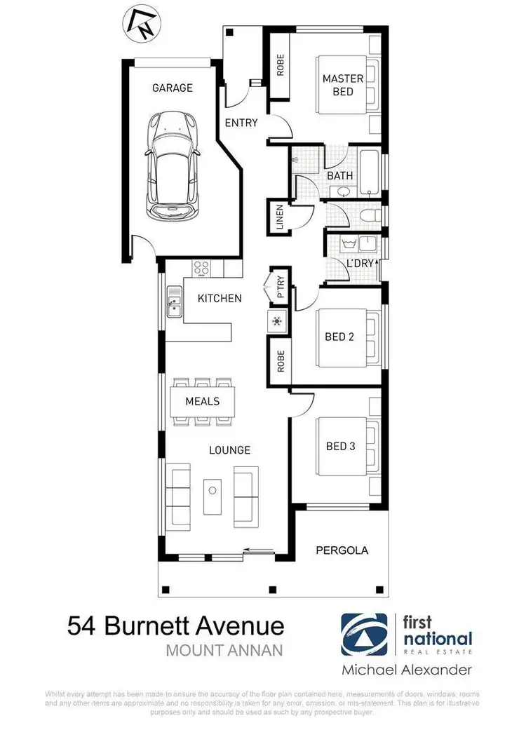 Floorplan of Homely house listing, 54 Burnett Avenue, Mount Annan NSW 2567