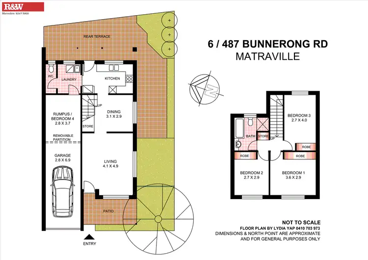 Floorplan of Homely townhouse listing, 6/487 Bunnerong Road, Matraville NSW 2036