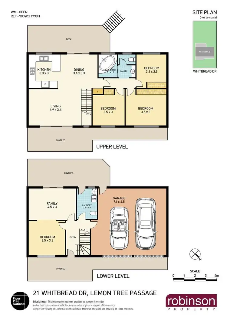 Floorplan of Homely house listing, 21 Whitbread Drive, Lemon Tree Passage NSW 2319