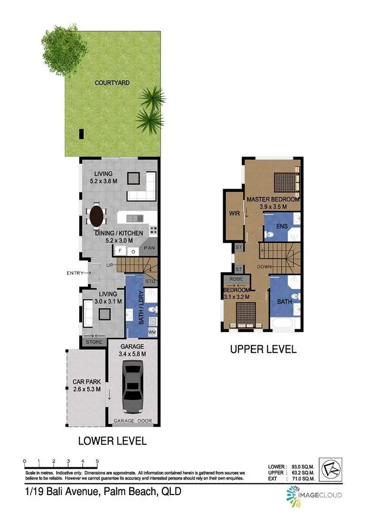 Floorplan of Homely semi-detached listing, 1/19 Bali Avenue, Palm Beach QLD 4221