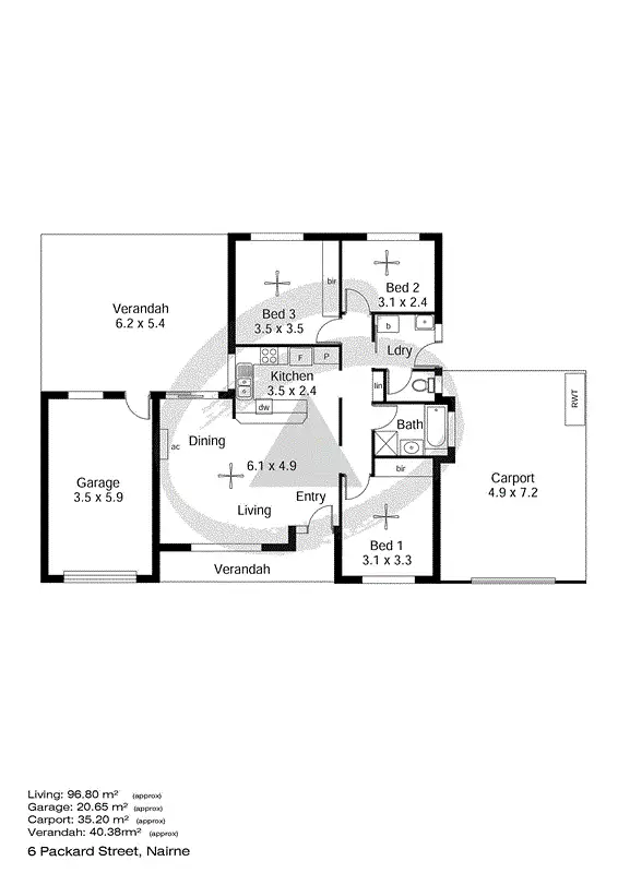 Floorplan of Homely house listing, 6 Packard Street, Nairne SA 5252