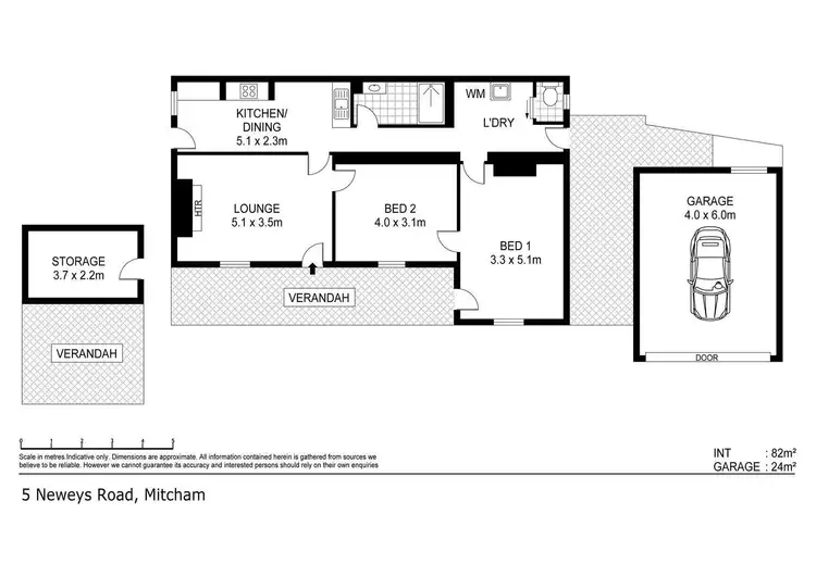 Floorplan of Homely house listing, 5 Neweys Road, Mitcham SA 5062