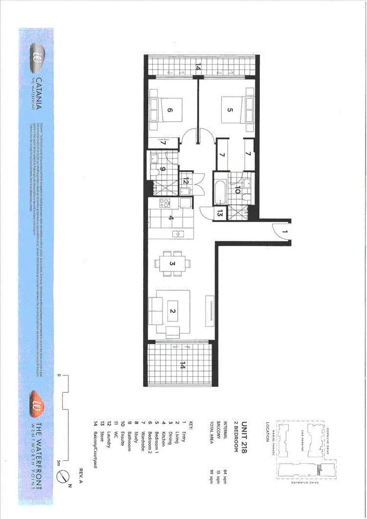 Floorplan of Homely apartment listing, Catania 218/16 Baywater Drive, Wentworth Point NSW 2127