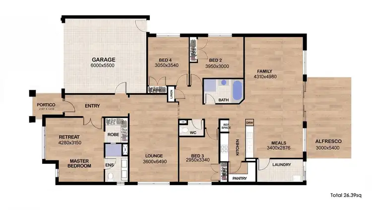 Floorplan of Homely house listing, 7 Peartree Grove, Burnside Heights VIC 3023