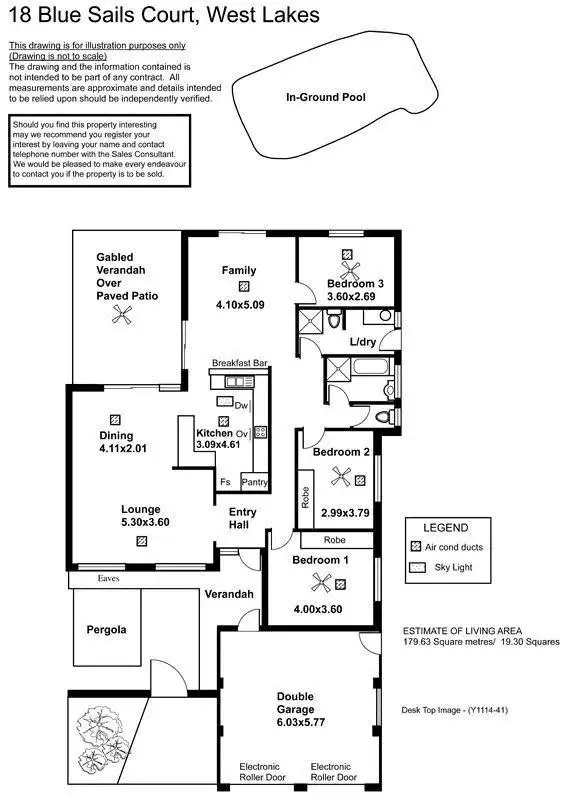 Floorplan of Homely house listing, 18 Blue Sails Court, West Lakes SA 5021