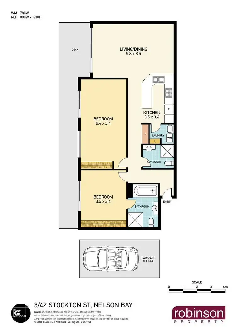 Floorplan of Homely unit listing, 3/42 Stockton Street, Nelson Bay NSW 2315