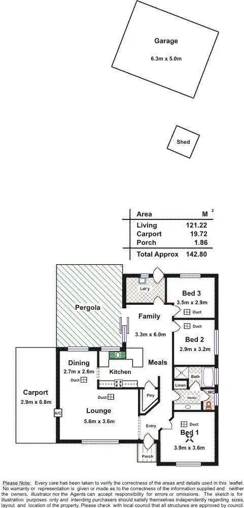 Floorplan of Homely house listing, 17 Vernon Crescent, Port Noarlunga South SA 5167