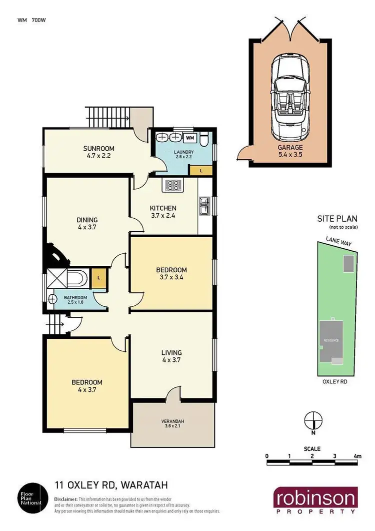 Floorplan of Homely house listing, 11 Oxley Road, Waratah NSW 2298