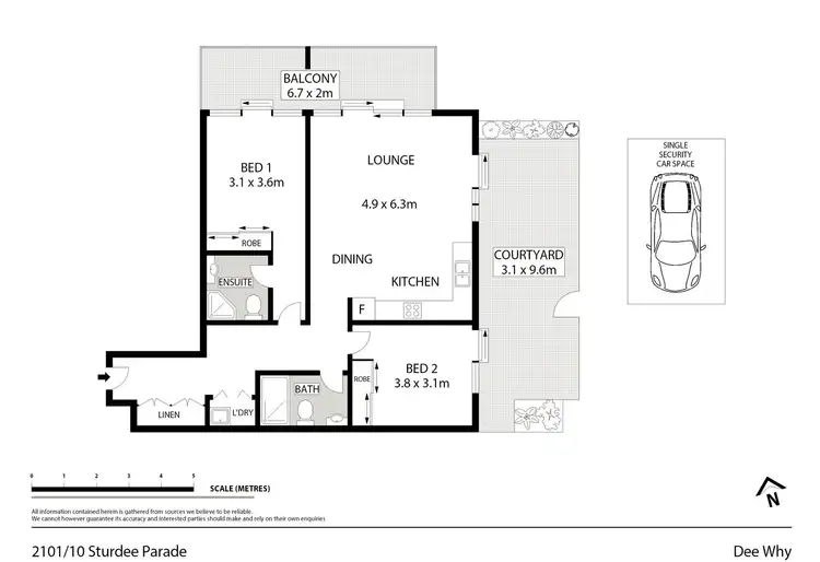 Floorplan of Homely unit listing, 2102/10 Sturdee Parade, Dee Why NSW 2099
