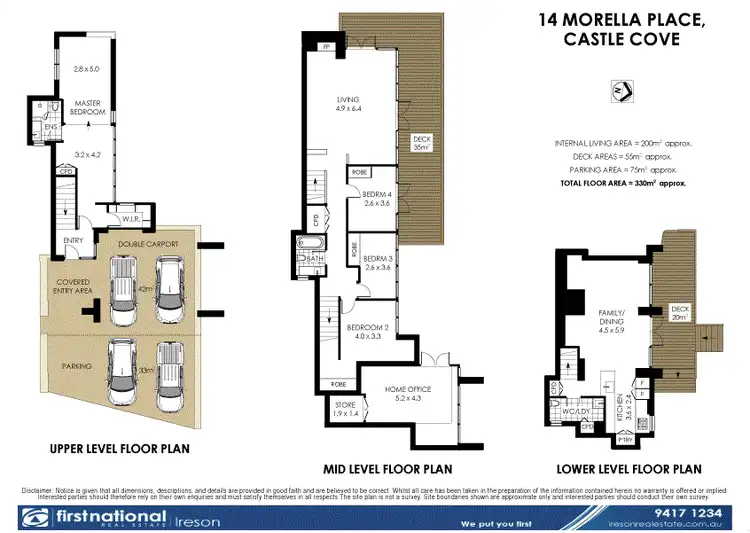 Floorplan of Homely house listing, 14 Morella Place, Castle Cove NSW 2069