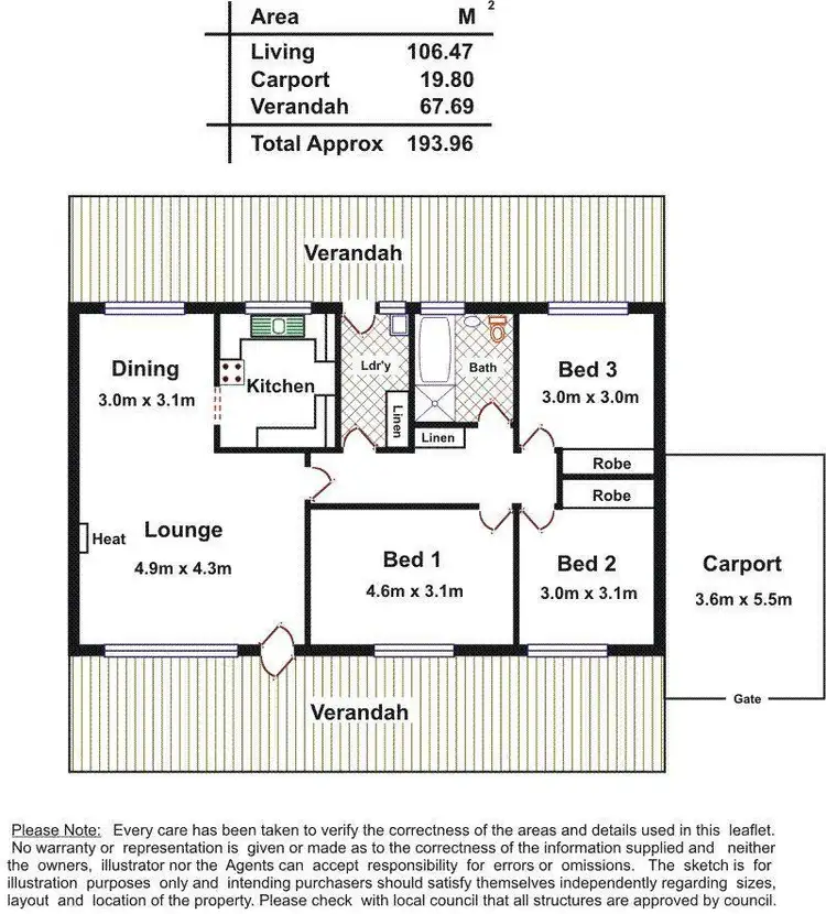 Floorplan of Homely house listing, 16 Donegal Street, Salisbury Downs SA 5108