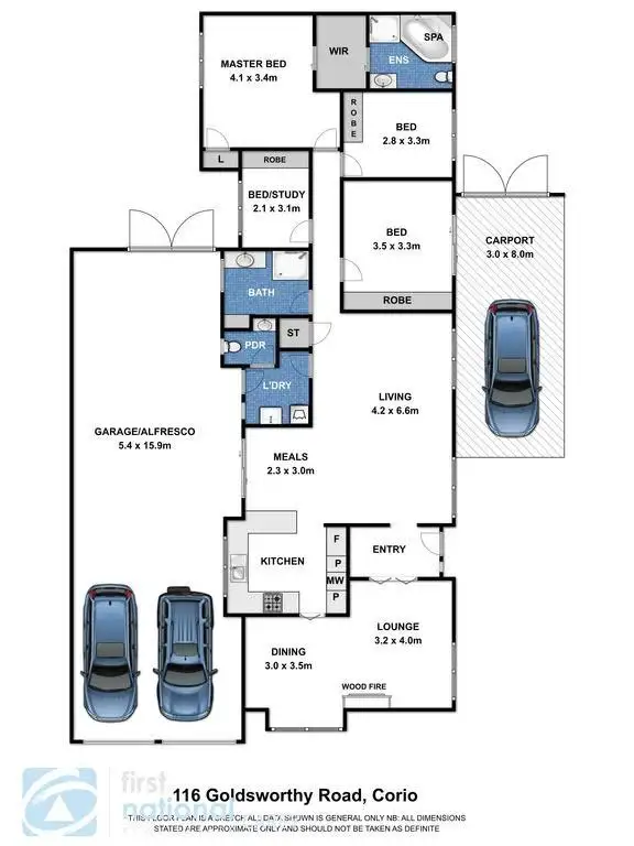 Floorplan of Homely house listing, 116 Goldsworthy Road, Corio VIC 3214