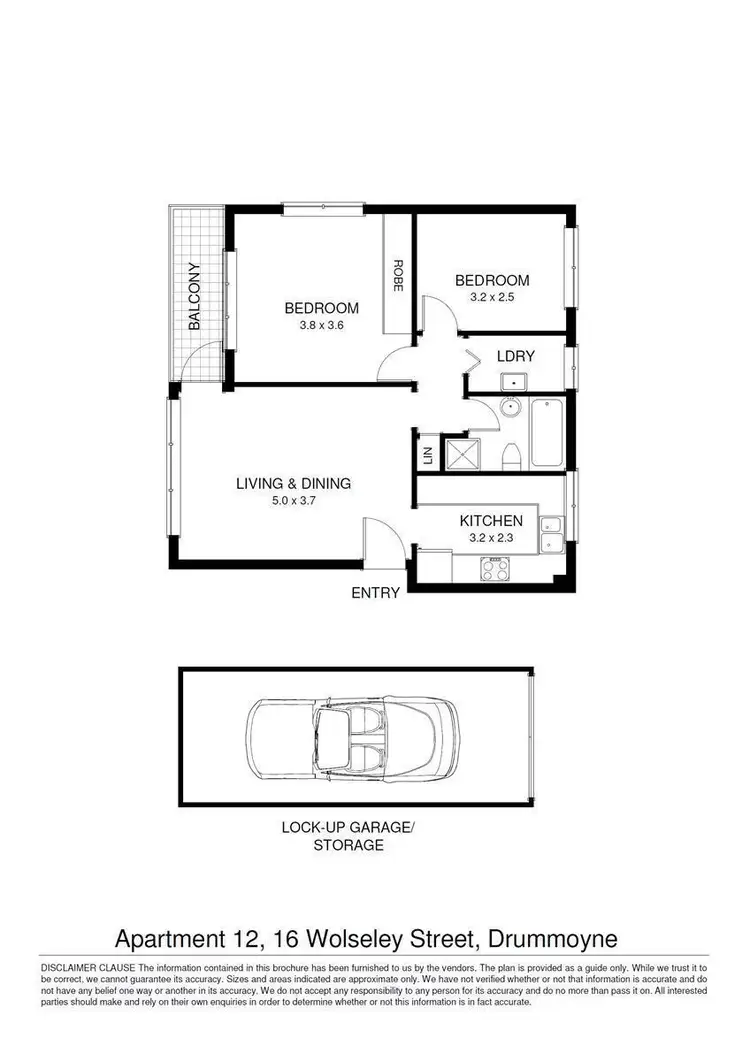 Floorplan of Homely apartment listing, 12/16 Wolseley Street, Drummoyne NSW 2047